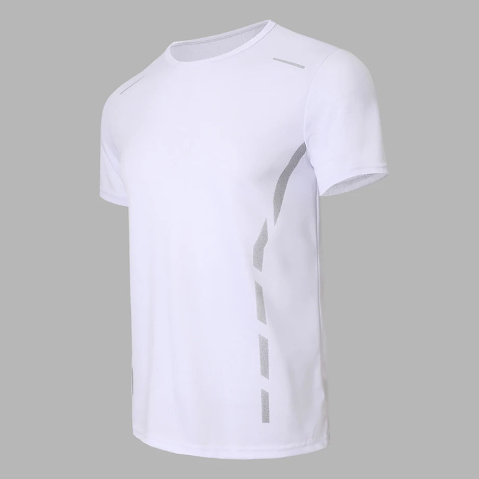 1/4 Pcs Men's Summer Fashion Printing Quick-drying Short-sleeved Youth Leisure Sports Fitness Breathable Top Middle-aged Loose T
