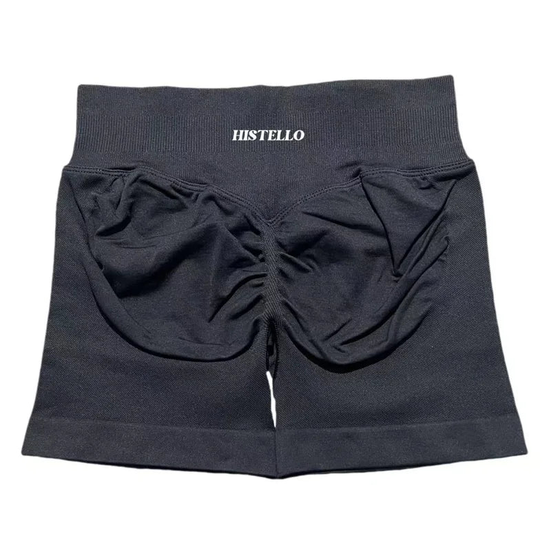 HISTELLO Sports Shorts Df Substitute High Waist Women Yoga Workout Short Seamless Leggings Stretch Fitness Running Gym Shorts