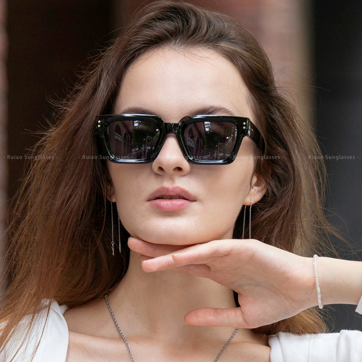 Ruiao 2026 Whole Luxury Premium Shades Designer Black Brand Sunglasses Mens Square lunette de soleil homme gafas de sol hombre