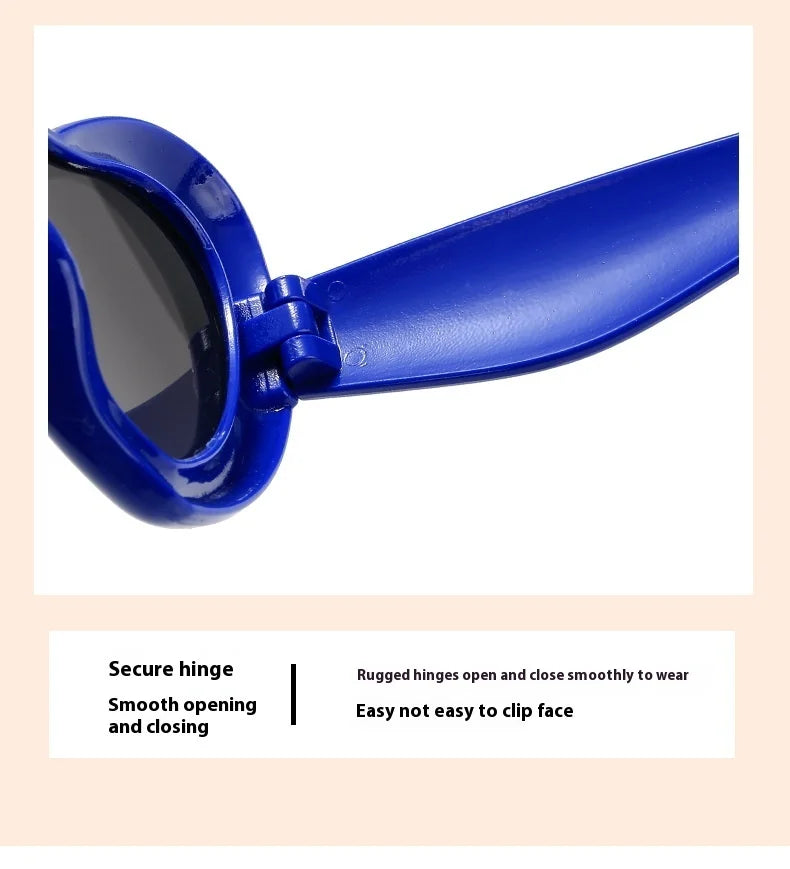 2024 New Children's Sunglasses And Funny Inflatable, Cute Heart Shaped Sunglasses, Female Instagram, Concave Shape