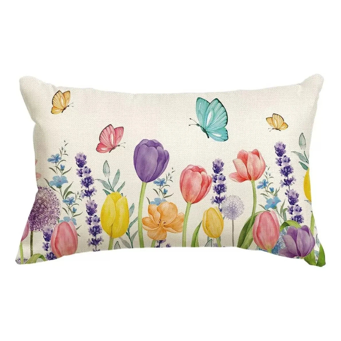 VIKAMA Floral Cushion Cover Double-Sided Printed Living Room Sofa Cushion Cover Bedroom Headboard Pillowcase Home Decor