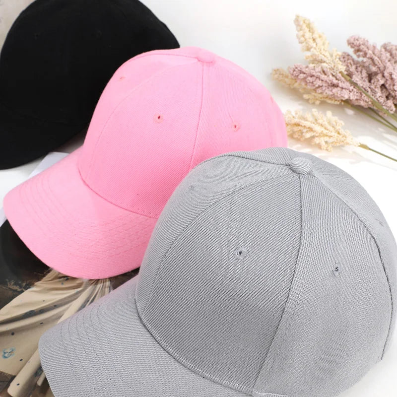 Students Kids Baseball Cap Summer Children Peaked Caps Travel Sun Hat Solid Color Boy Girl Snapback Hat Hip-Hop Hat Dropshipping