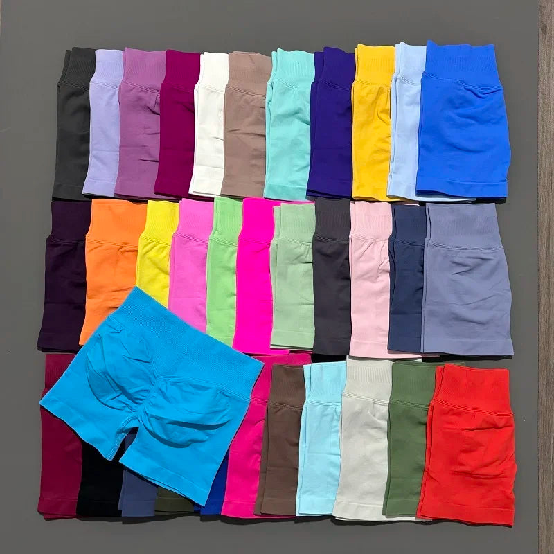Women Fitness Workout Shorts Yoga High Waist Lift Butt Fitness Shorts Gym Running Sportswear Women Push Up Gym Leggings