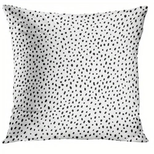 Home Decor Black & White Polka Dot Pattern Throw Pillow Pattern Cushion Cover Suitable for Sofa Bedroom Car Pillow Cover