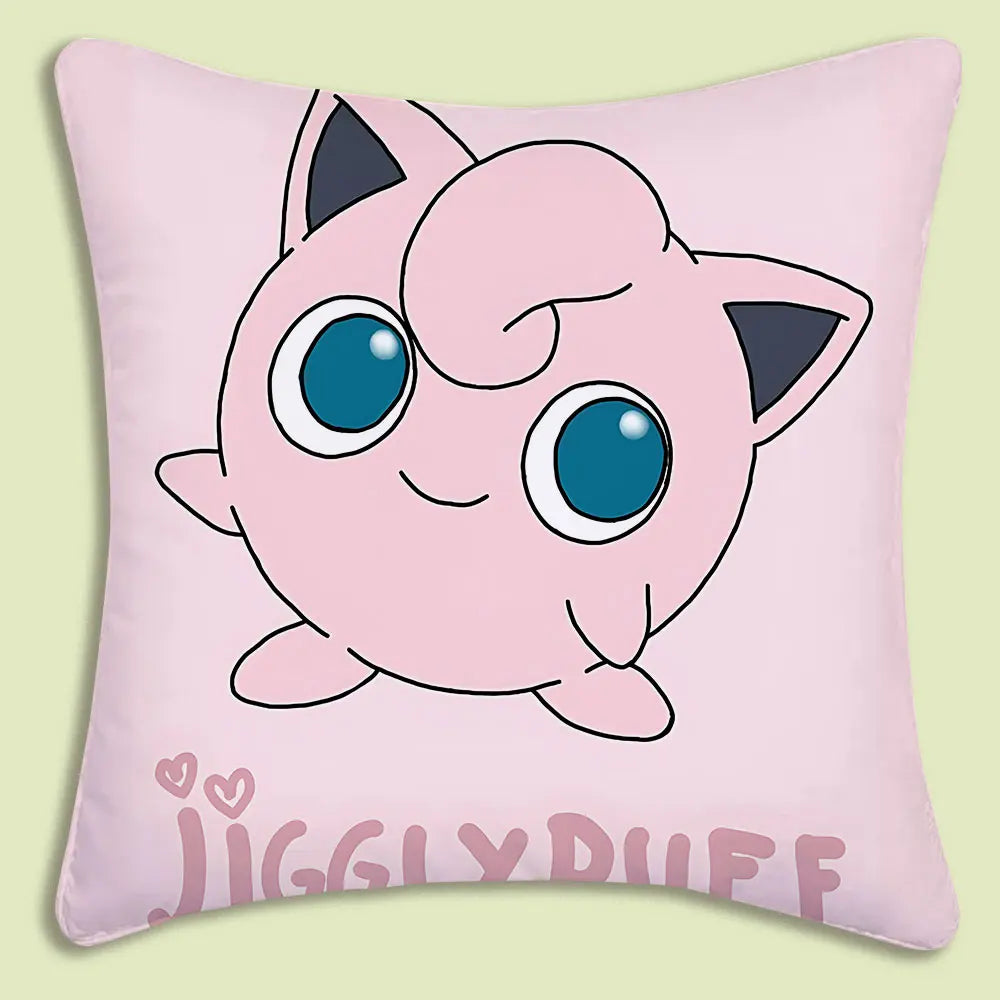Anime P-Pokemon Pillow Covers Cartoon Sofa Decorative Home Double-sided Printing Short Plush Cute Cushion Cover