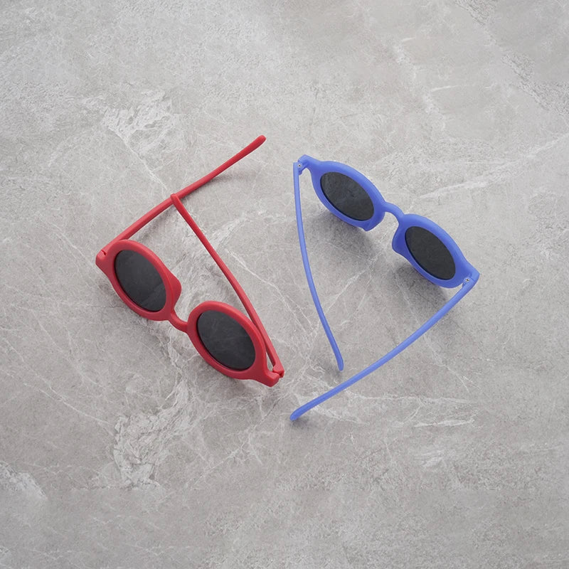 3PCS  New Children's Sunglasses Children's Fashion Trend Round Frame Sunglasses Photography Style Personalized Glasses