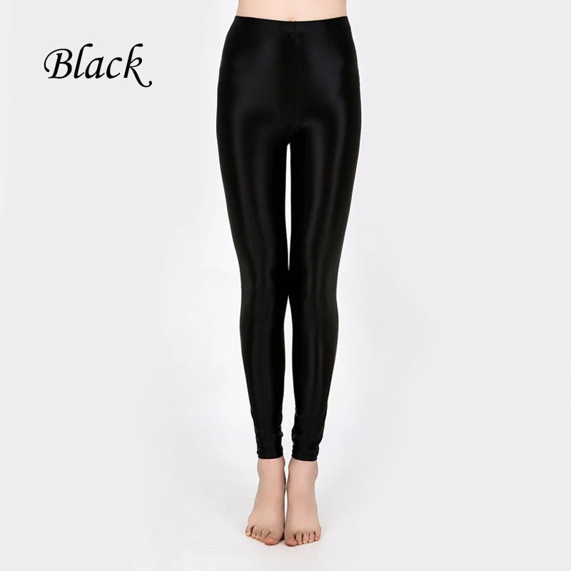 Summer Glossy Thin High Waist Seamless Women Yoga Leggings Plus Size Workout Pants for Gym Trousers Tight Bottoms Hot Sale