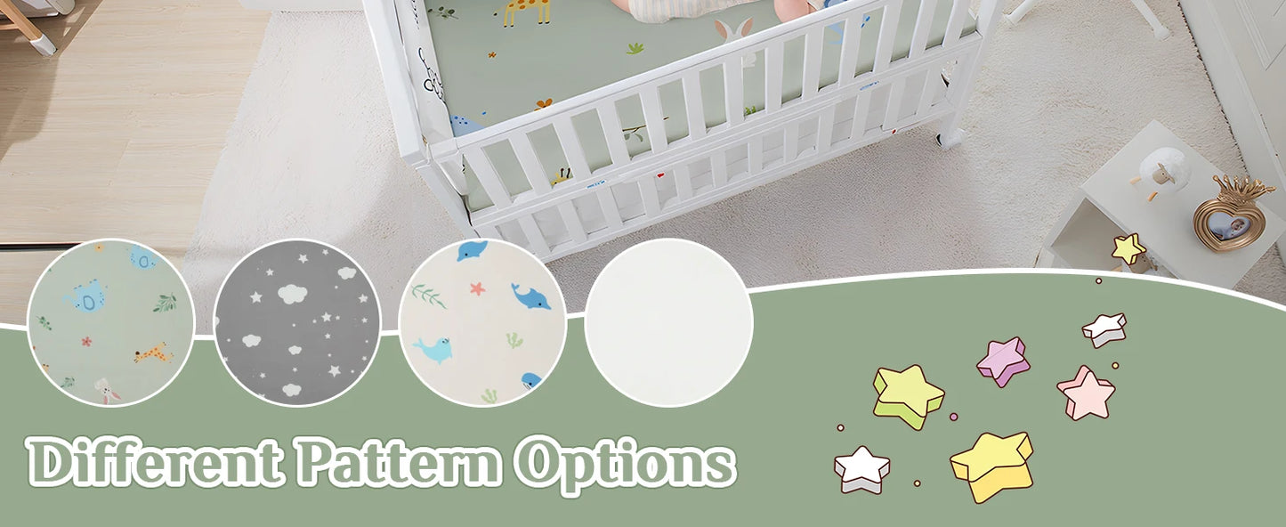 Baby Cot Bed Sheets, 1 Pack Moses Basket Sheet Fitted For Ultra Soft Cotton Baby Crib Sheets For Bassinet, Cot, Moses Basket