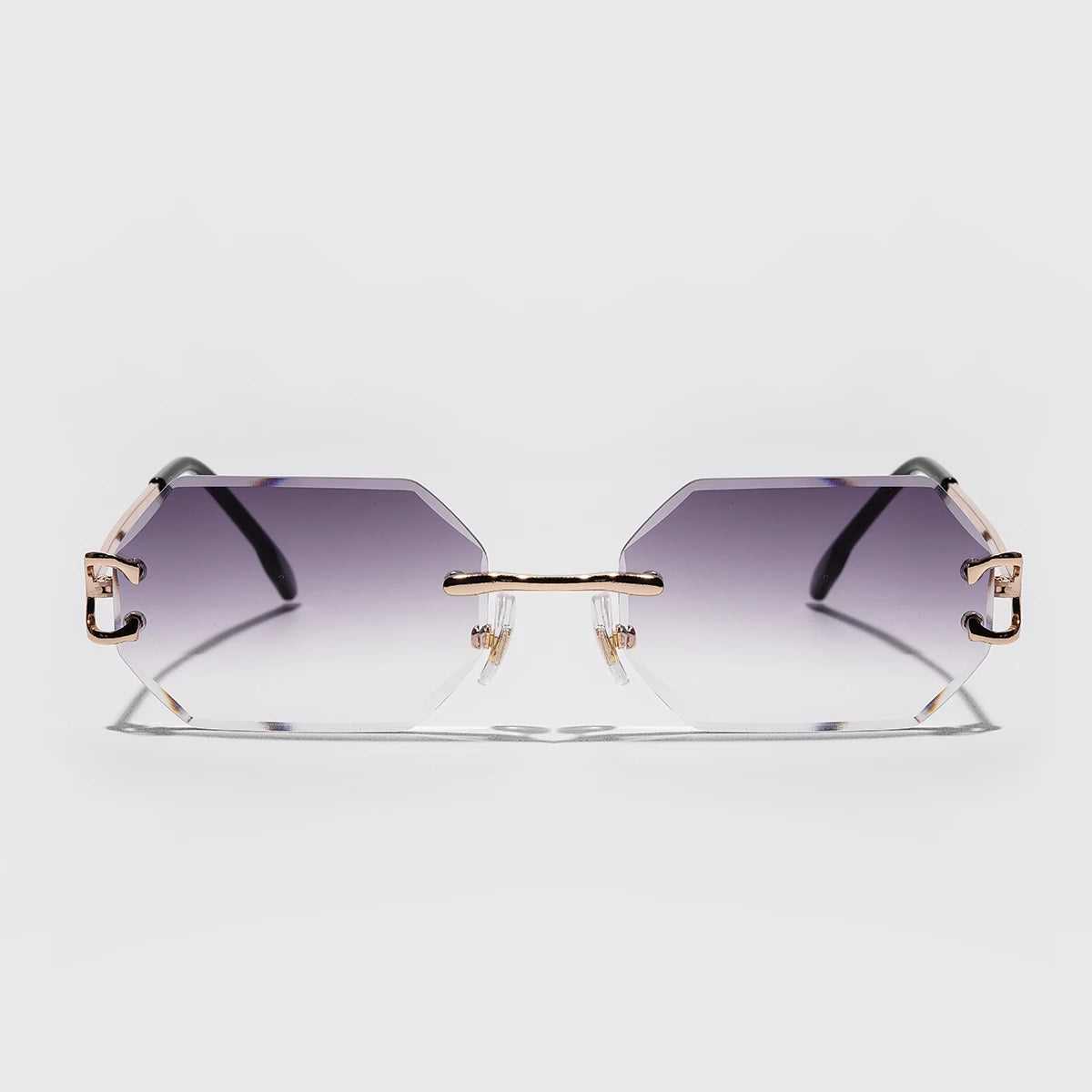 Ruiao 2026 new rimless luxury Sunglasses diamond cut sun shades for man and women designer brand glasses UV400 frameless eyewear