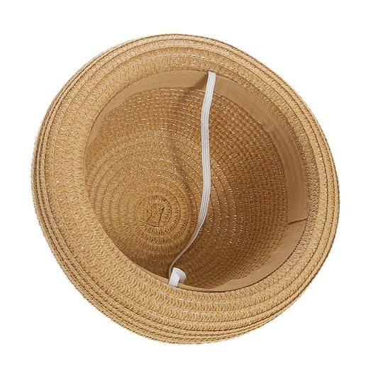 Kids Summer Sun Hat Children Boys Girls Straw Hat Bowler Hats Derby Cap Clothe Cap Beach Travel