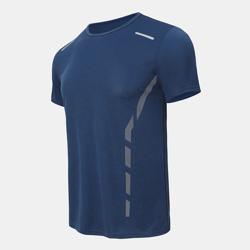 1/4 Pcs Men's Summer Fashion Printing Quick-drying Short-sleeved Youth Leisure Sports Fitness Breathable Top Middle-aged Loose T