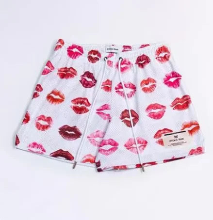 RYOKO RAIN New summer men's shorts men and women's fashion beach seaside casual shorts mesh sports quick-drying quarter pants