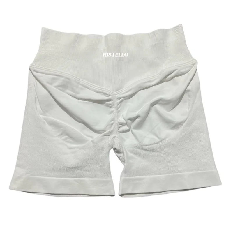 HISTELLO Sports Shorts Df Substitute High Waist Women Yoga Workout Short Seamless Leggings Stretch Fitness Running Gym Shorts