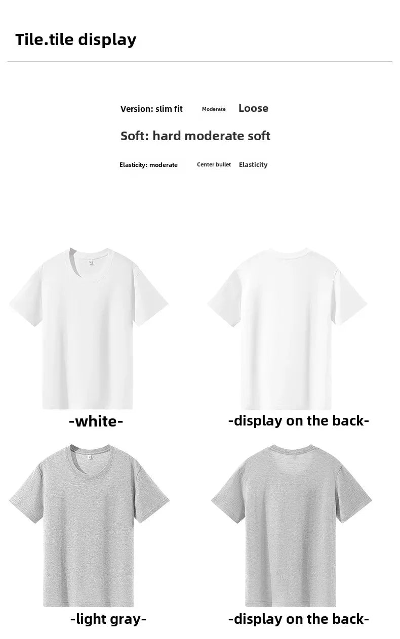 Classic Style Pure Cotton Short Sleeve T-Shirt 19 Colors Available 180 Grams Summer New Arrival Adult Short T-Shirt