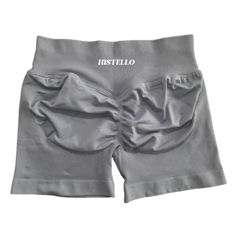 HISTELLO Sports Shorts Df Substitute High Waist Women Yoga Workout Short Seamless Leggings Stretch Fitness Running Gym Shorts