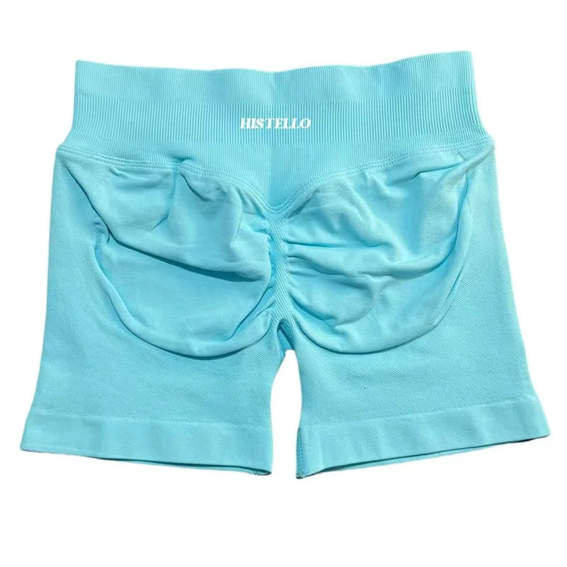 HISTELLO Sports Shorts Df Substitute High Waist Women Yoga Workout Short Seamless Leggings Stretch Fitness Running Gym Shorts