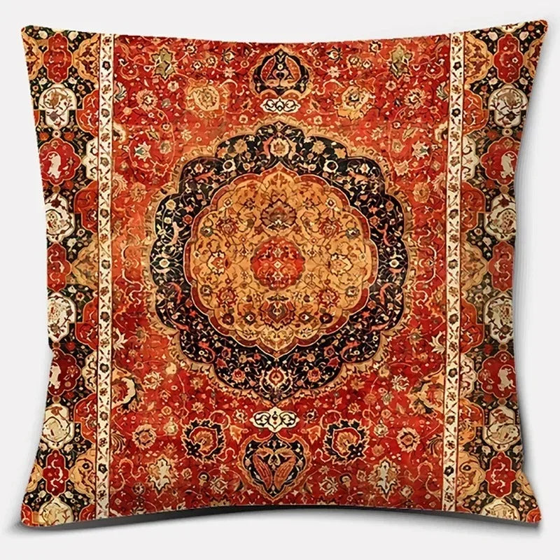 Antique Red and Blue Series Home Office Decorative Pillow Bedroom Pillow Gift Sofa Car Cushion Cover