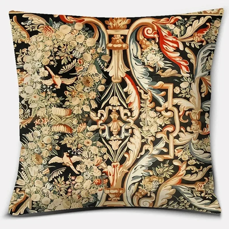 Antique Red and Blue Series Home Office Decorative Pillow Bedroom Pillow Gift Sofa Car Cushion Cover