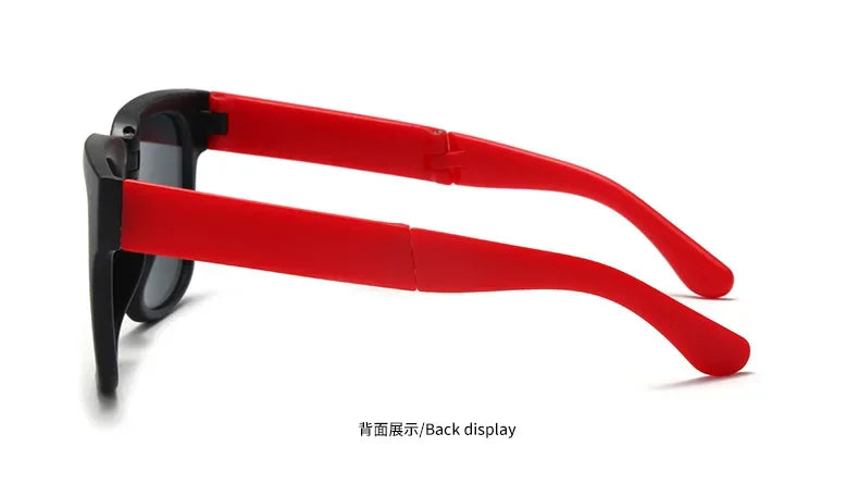 3PCS Foldable Pocket Sunglasses for Kids Boys Girls Outdoor Travel Goggle Shades Eyewear Square Frame UV Protection Sun Glasses