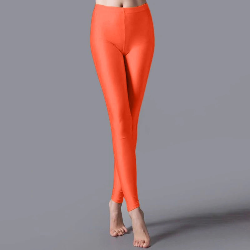 2024 New Satin Glossy Pants High Waist Sport Women Fitness Shiny Yoga Pants Tights Leggings High Elastic Glossy Leggings