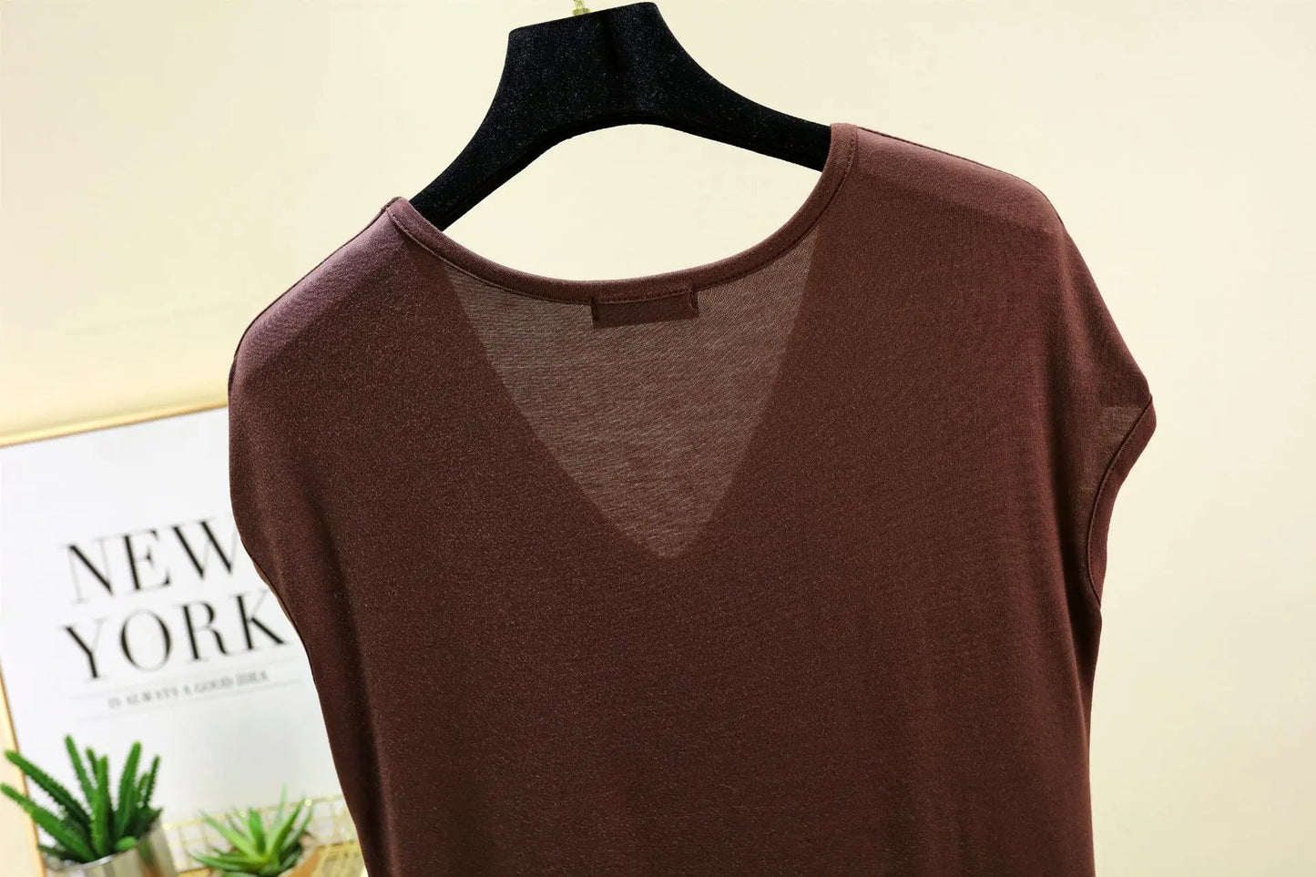 Modal V-Neck Tank Tops summer women's T-shirts sleeveless Plus size Thin Casual Loose Tee tops All match
