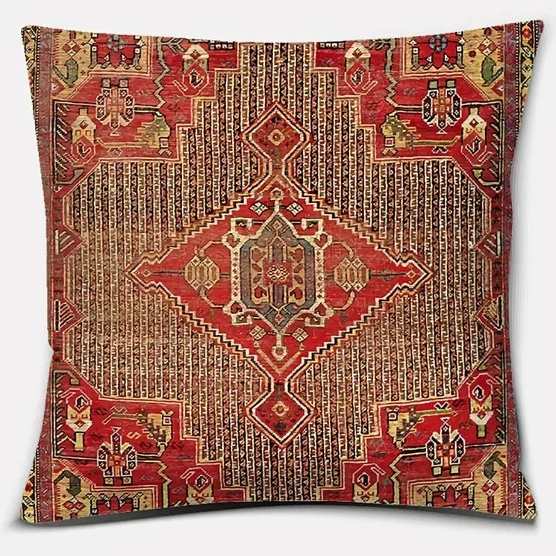 Antique Red and Blue Series Home Office Decorative Pillow Bedroom Pillow Gift Sofa Car Cushion Cover