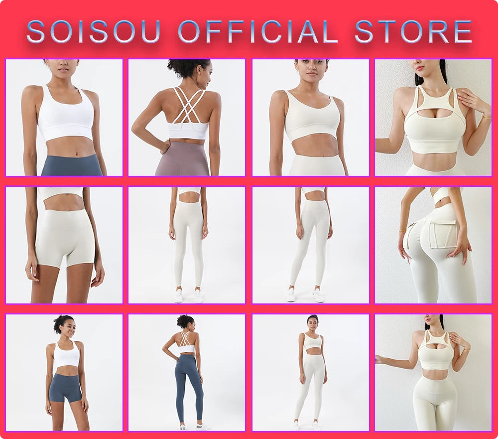 SOISOU Nylon Women's Shorts Gym Yoga Shorts Leggings High Waist Elastic Tight Breathable No Awkward Lines Women's Cycling Shorts