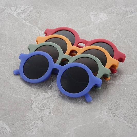 3PCS  New Children's Sunglasses Children's Fashion Trend Round Frame Sunglasses Photography Style Personalized Glasses