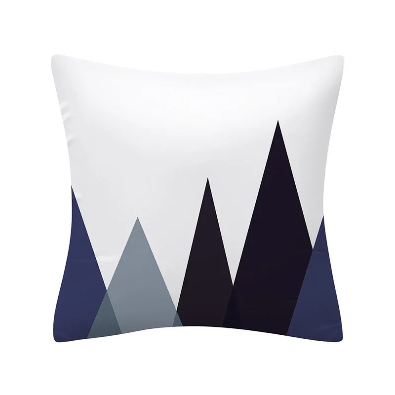 Geometry Cushion Cover 45x45 Polyester Pillowcase Decorative Sofa Cushions Pillowcover Home Decor Black Yellow Blue Pillow Cases