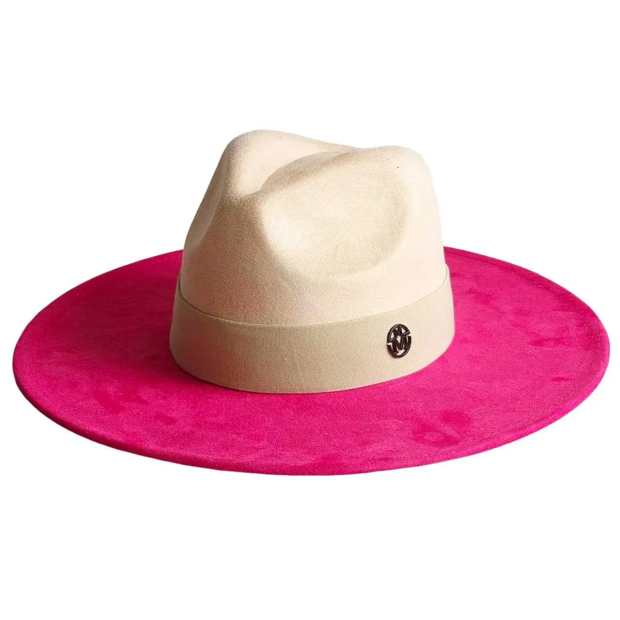 Vegan suede hat belt accessories heart-shaped wide-brimmed fedora hat for men and women felt jazz hat classic chapeau femme