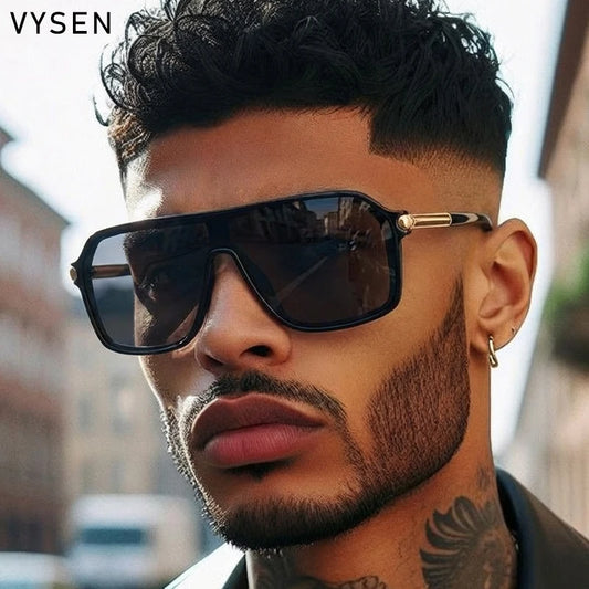 Steampunk One-Piece Shield Sunglasses Men 2026 Luxury Brand Vintage Oversized Metal Big Frame Sun Glasses for Male Sport Eyewear