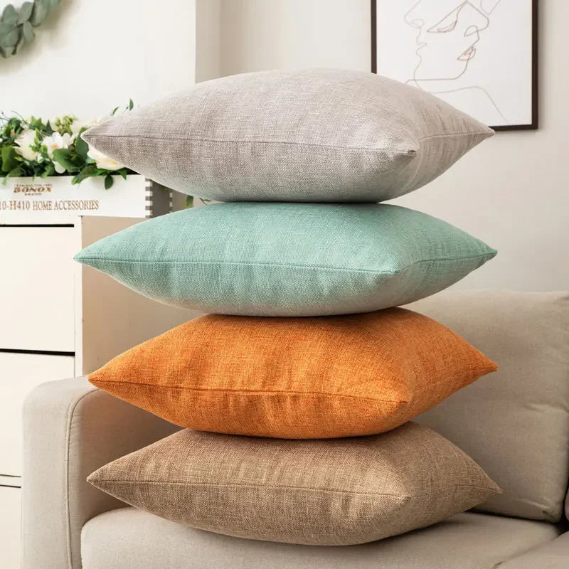 Decorative Square Throw Pillow Cushion Covers Super Soft Chenille Farmhouse Fall Pillowcase Living Room Bedroom Sofa Couch