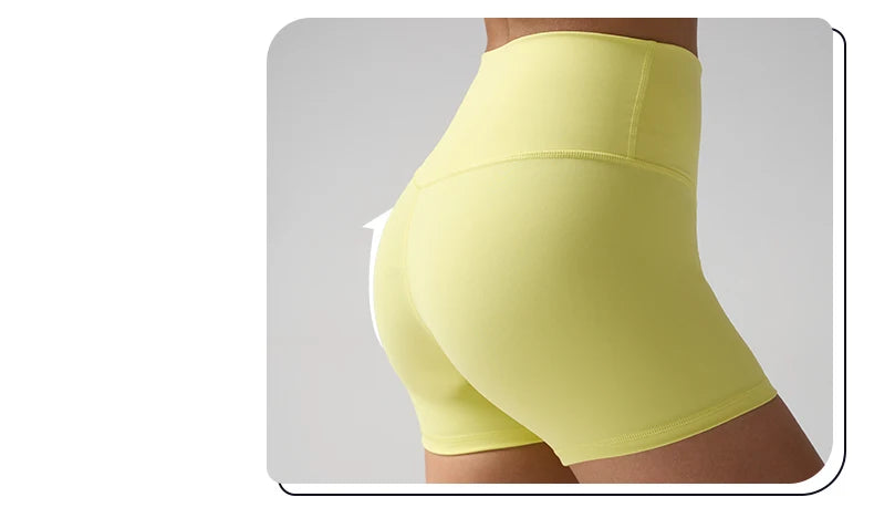 Women's Sports Yoga Shorts with High Waist, Hip Lift, Fitness, Running, Cycling, 3-point Shorts, Quick Drying Women's Yoga Short