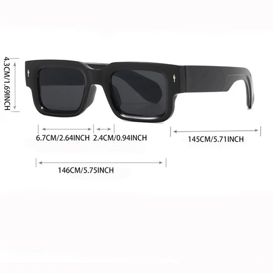 1pc Unisex Casual Simple Style Square Plastic Frame Fashion Glasses Suitable For Daily Life Outdoor Street-Photography Vacation