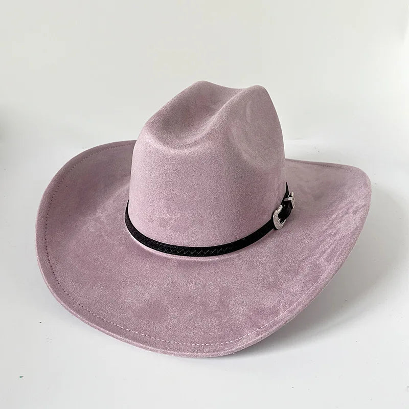 Western Vegan suede hat cowboy hat jazz panama hat unisex women's hat wide brim cowboy hat women's hat cowboy hat