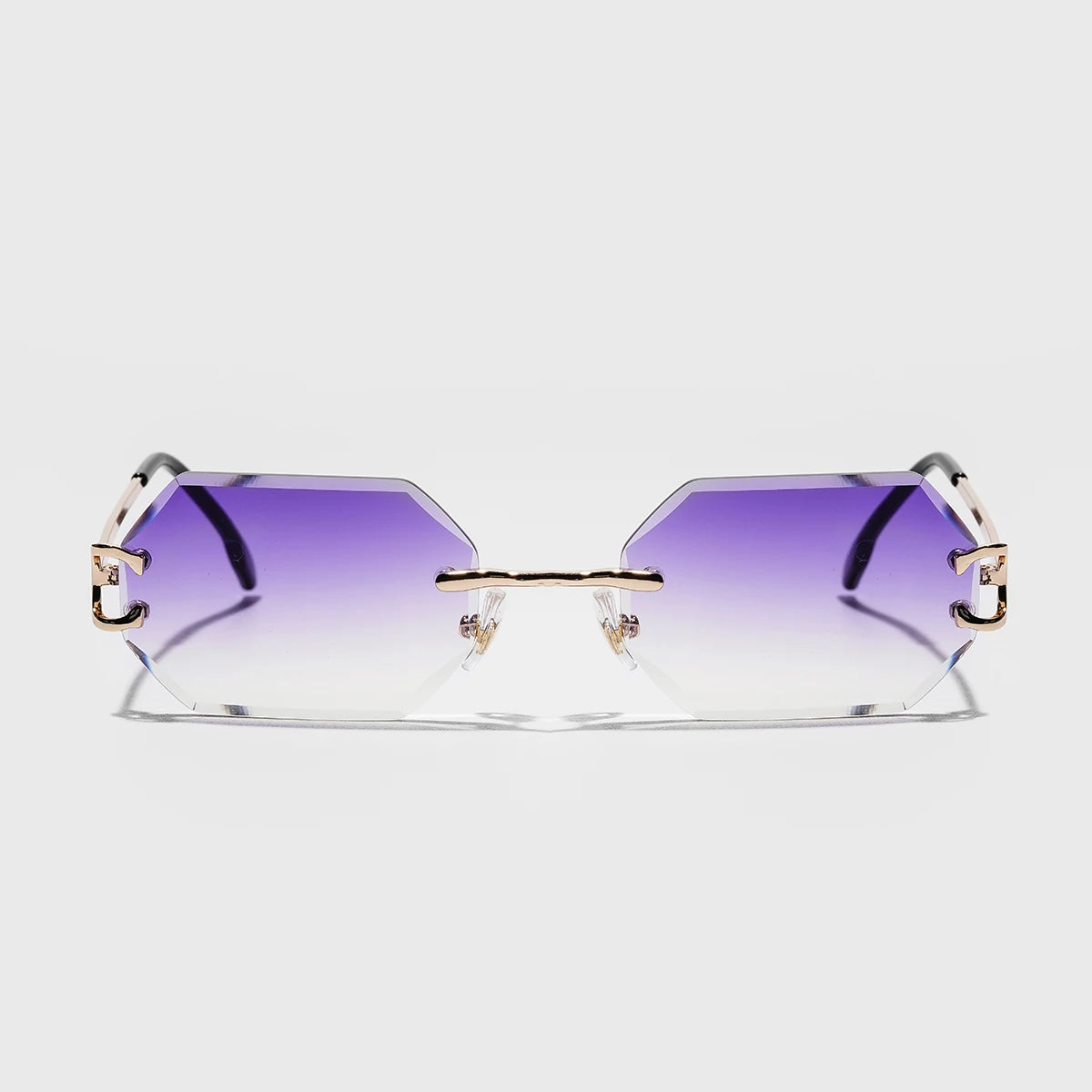 Ruiao 2026 new rimless luxury Sunglasses diamond cut sun shades for man and women designer brand glasses UV400 frameless eyewear
