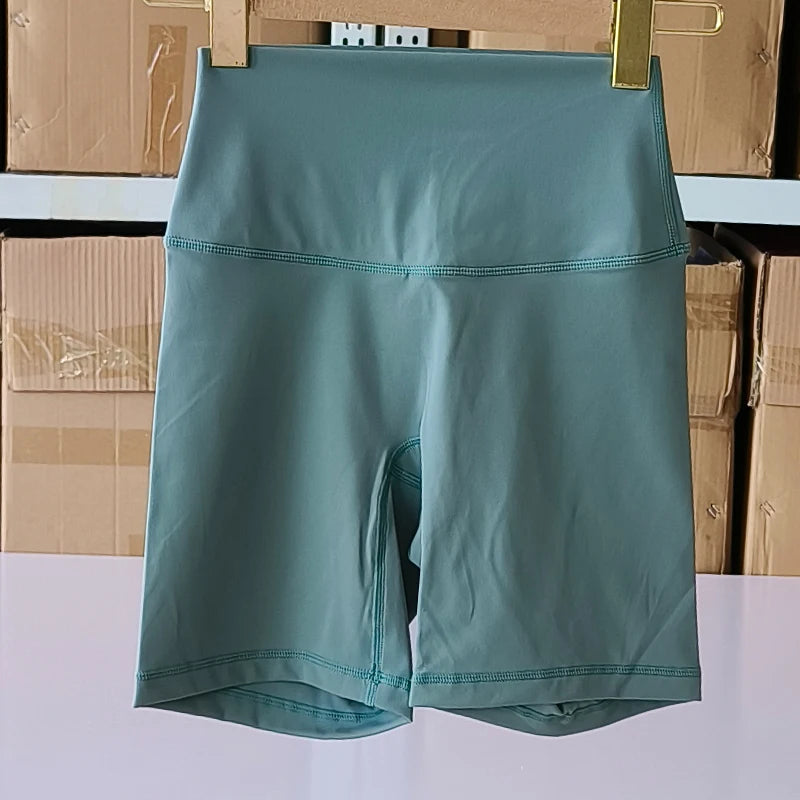 Sexy Solid Color Soft Tight Women Fitness Sport Short High Waist Yoga Short Leggings Cycling Comprehensive Training Jog Athletic