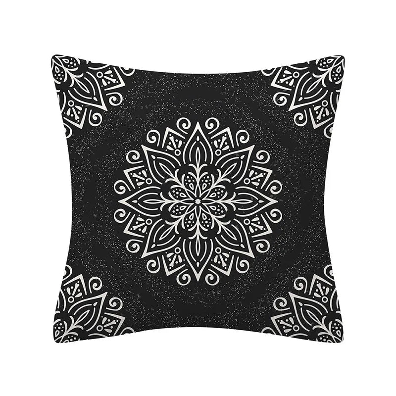 Geometry Cushion Cover 45x45 Polyester Pillowcase Decorative Sofa Cushions Pillowcover Home Decor Black Yellow Blue Pillow Cases