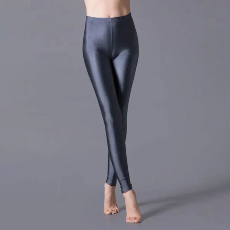 2024 New Satin Glossy Pants High Waist Sport Women Fitness Shiny Yoga Pants Tights Leggings High Elastic Glossy Leggings