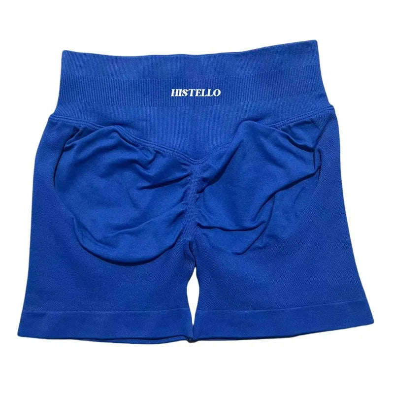 HISTELLO Sports Shorts Df Substitute High Waist Women Yoga Workout Short Seamless Leggings Stretch Fitness Running Gym Shorts
