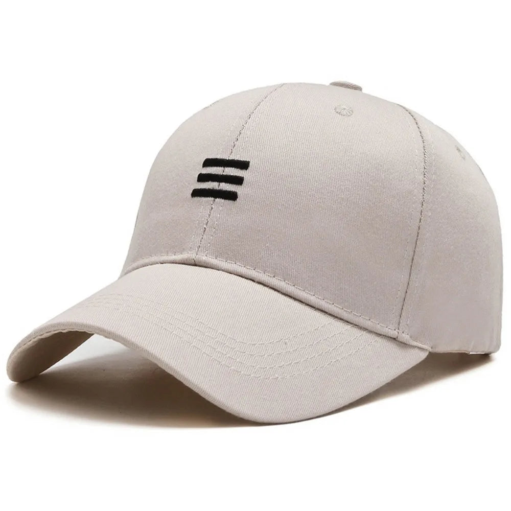 Hat trendy simple three horizontal bars Summer Baseball Men Women's fashion leisure sunshade Cap