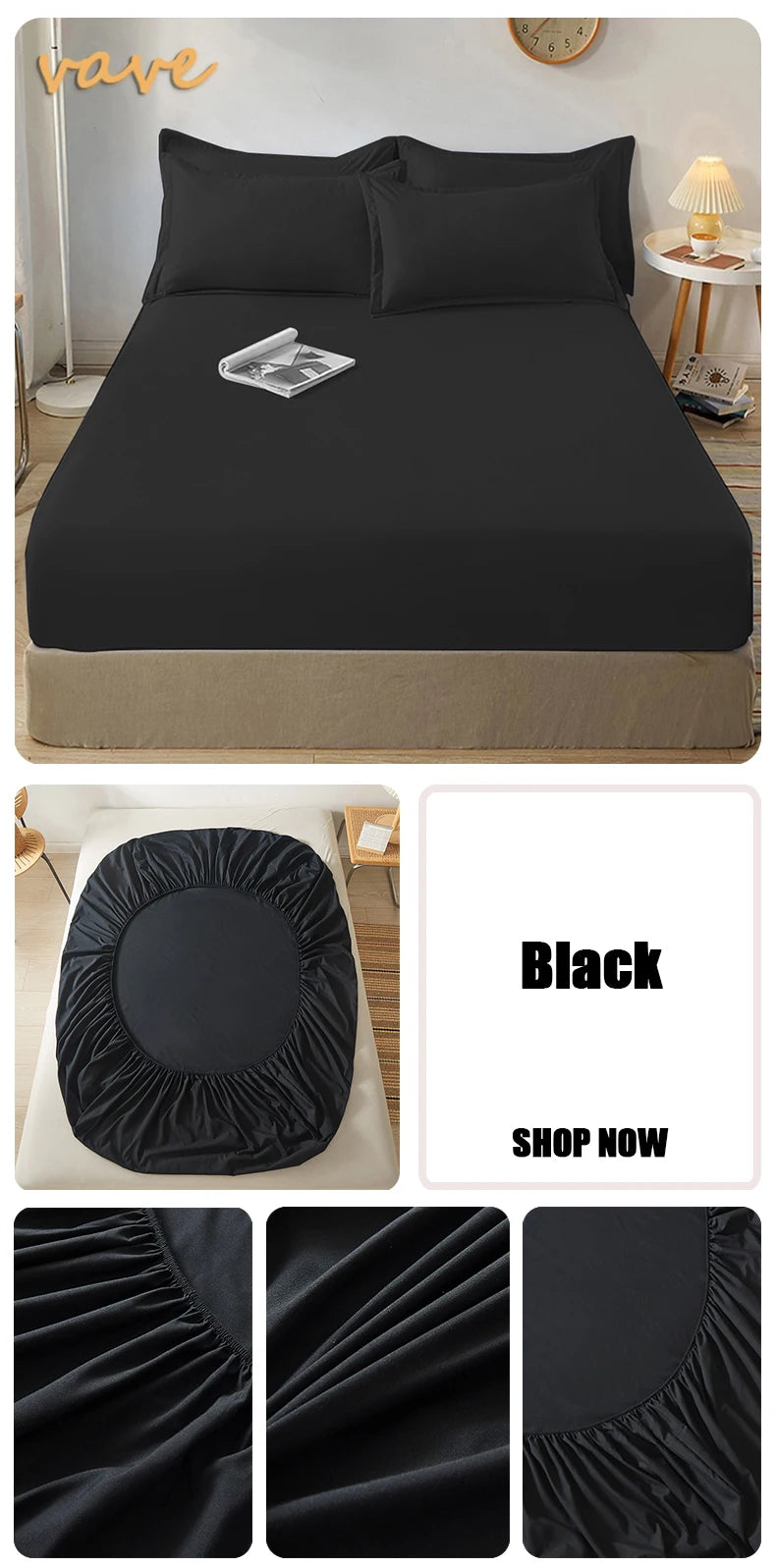 100% Cotton Fitted Sheet with Elastic Bands Non Slip Adjustable Mattress Covers for Single Double King Queen Bed,140/160/200cm