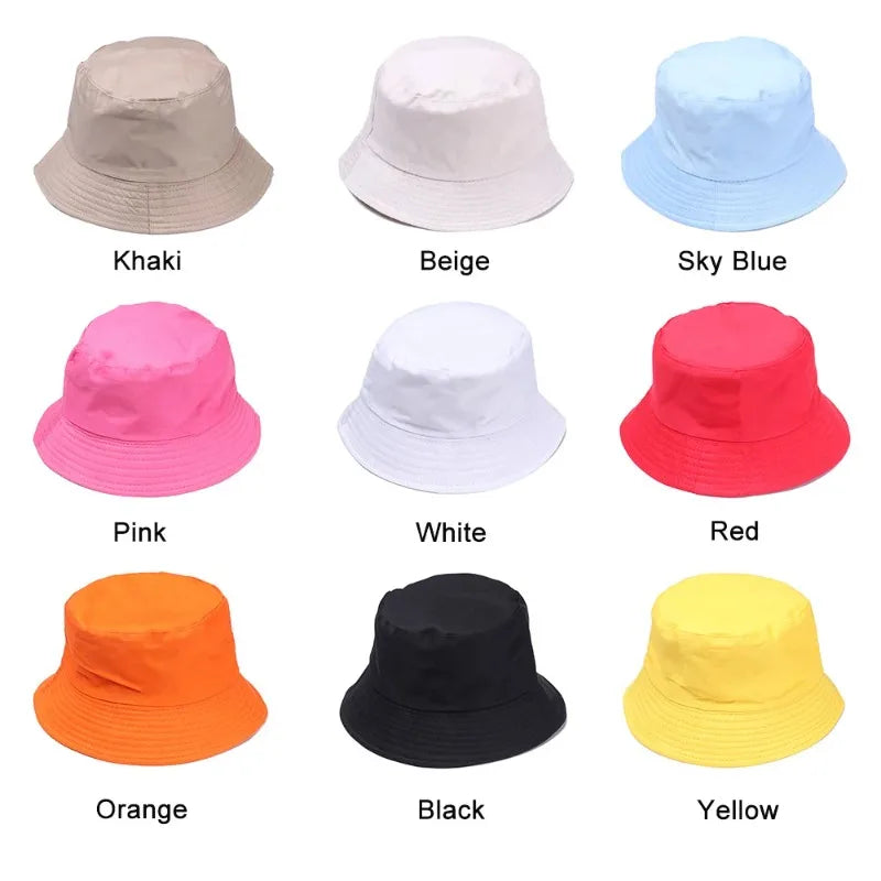 Summer Foldable Bucket Hat Unisex Outdoor Sunscreen Cotton Fishing Hunting Cap Men Basin Chapeau Sun Prevent Hats for Women 2023