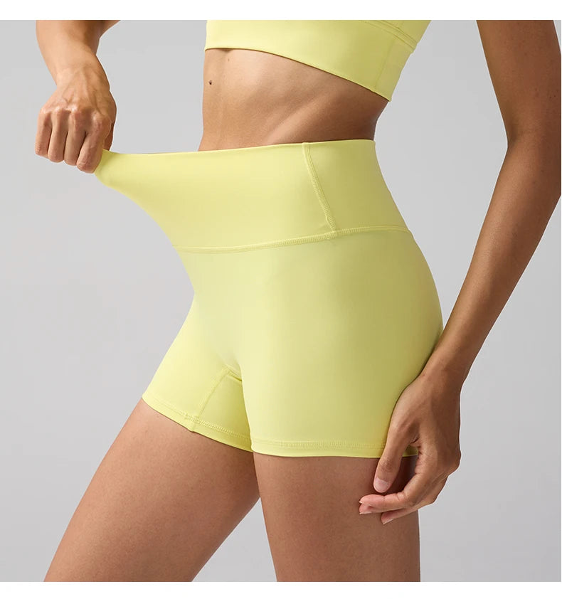 Women's Sports Yoga Shorts with High Waist, Hip Lift, Fitness, Running, Cycling, 3-point Shorts, Quick Drying Women's Yoga Short