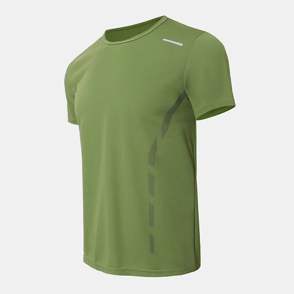 1/4 Pcs Men's Summer Fashion Printing Quick-drying Short-sleeved Youth Leisure Sports Fitness Breathable Top Middle-aged Loose T