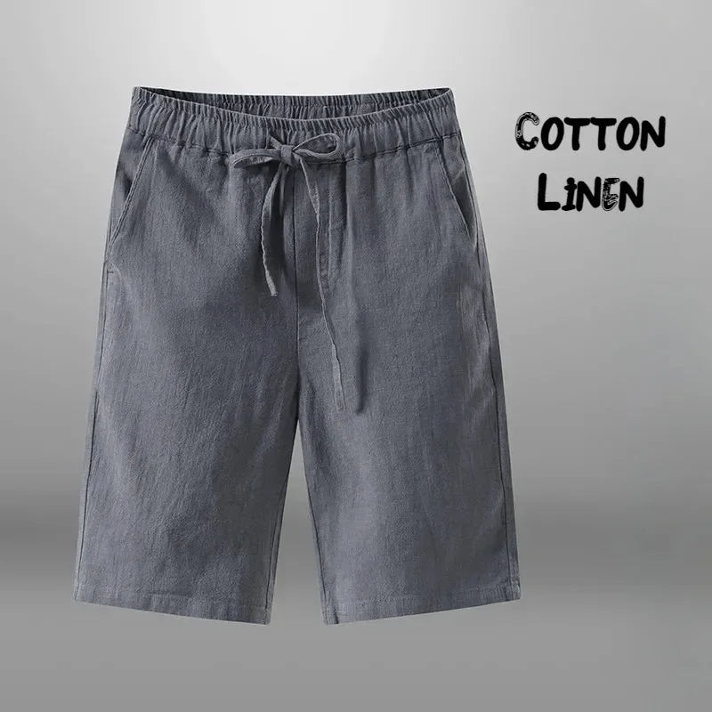 Men Shorts for Men Cotton Linen Casual Breathable Beach Shorts Men's Short Sweatpants Vacation Gym Basketball
