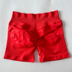 DF LOGO Seamless Gym Shorts Low Ribbed Band Yoga Shorts Scrunch Bum Workout Shorts Booty Stretch Fitness Clothes Running Shorts