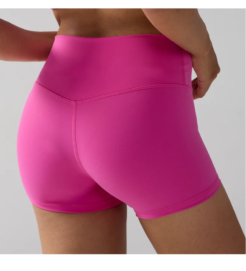 Women's Sports Yoga Shorts with High Waist, Hip Lift, Fitness, Running, Cycling, 3-point Shorts, Quick Drying Women's Yoga Short