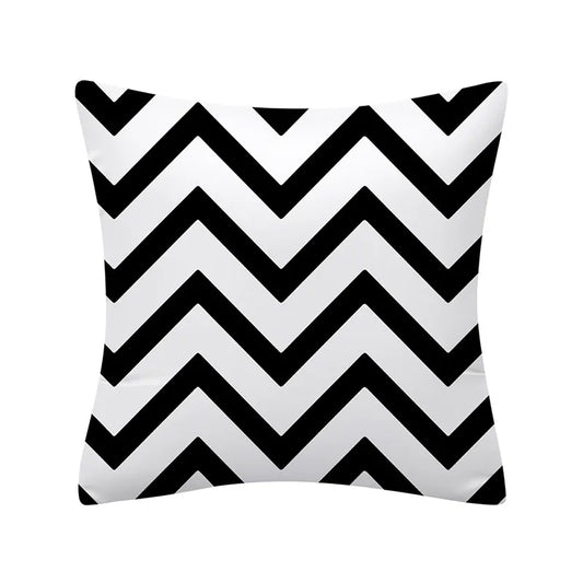 Geometry Cushion Cover 45x45 Polyester Pillowcase Decorative Sofa Cushions Pillowcover Home Decor Black Yellow Blue Pillow Cases