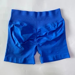 DF LOGO Seamless Gym Shorts Low Ribbed Band Yoga Shorts Scrunch Bum Workout Shorts Booty Stretch Fitness Clothes Running Shorts